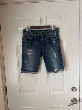 Silver Jeans Dark Indigo Denim Suki Shorts